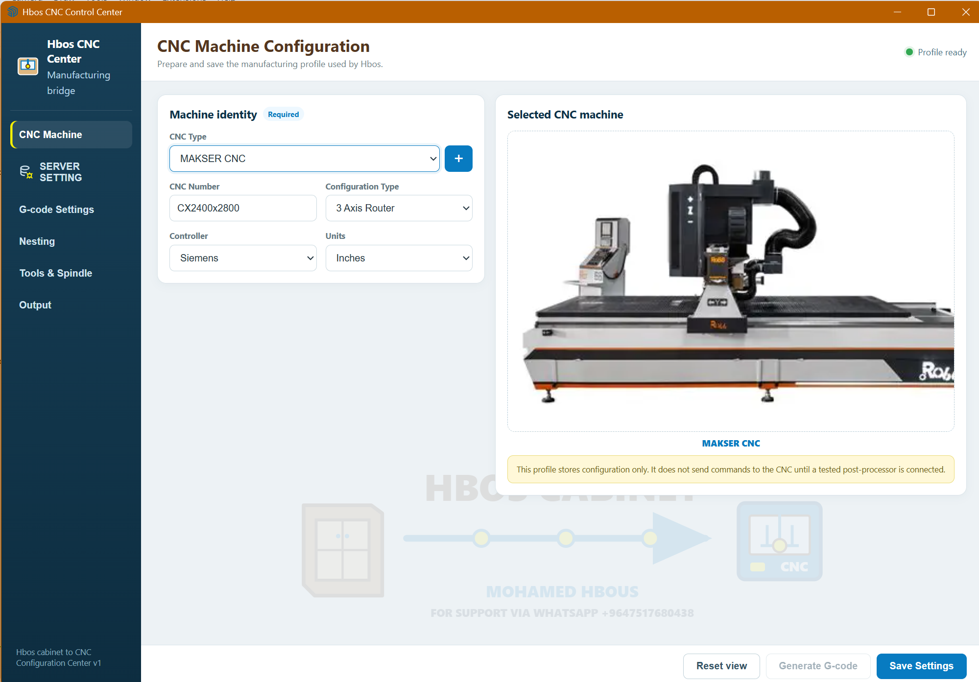 إعداد ماكينة CNC